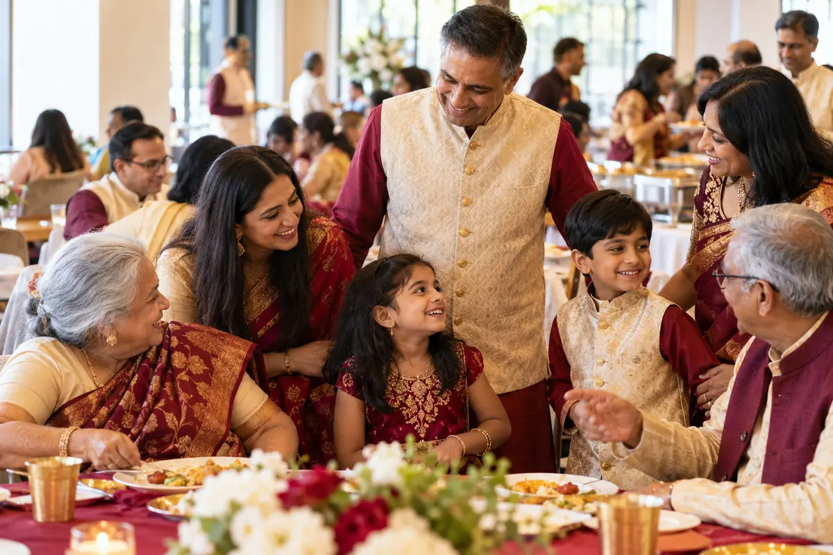 Families enjoying a community gathering